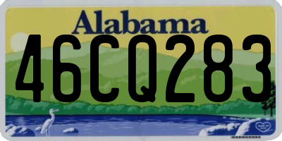 AL license plate 46CQ283