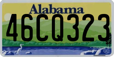 AL license plate 46CQ323