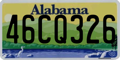 AL license plate 46CQ326
