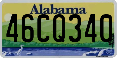 AL license plate 46CQ340