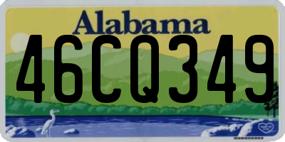 AL license plate 46CQ349