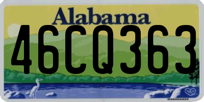 AL license plate 46CQ363