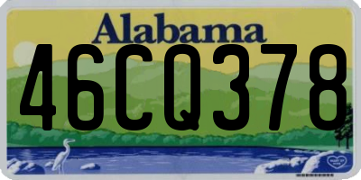 AL license plate 46CQ378