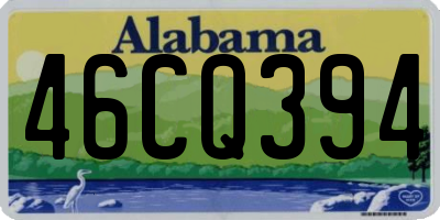 AL license plate 46CQ394