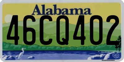AL license plate 46CQ402