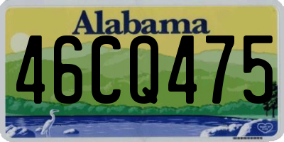 AL license plate 46CQ475