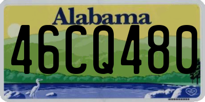 AL license plate 46CQ480