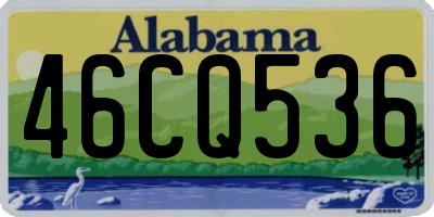 AL license plate 46CQ536