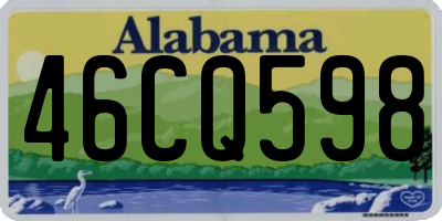 AL license plate 46CQ598