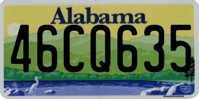 AL license plate 46CQ635
