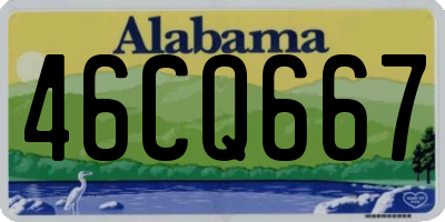 AL license plate 46CQ667