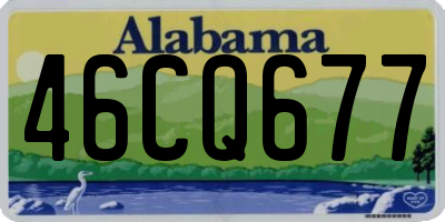 AL license plate 46CQ677