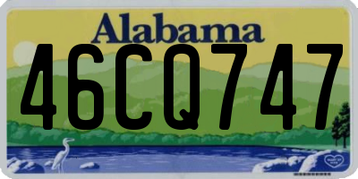 AL license plate 46CQ747