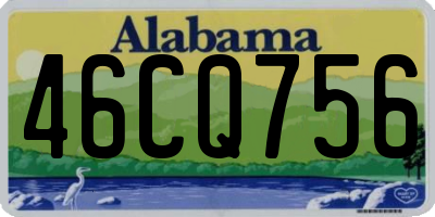 AL license plate 46CQ756