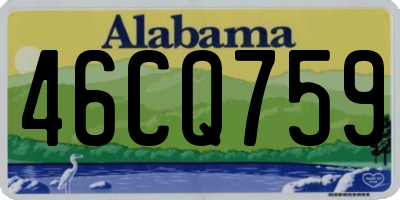 AL license plate 46CQ759