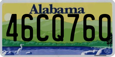 AL license plate 46CQ760