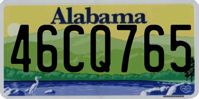 AL license plate 46CQ765