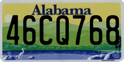 AL license plate 46CQ768