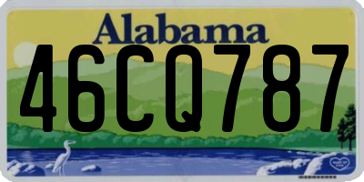 AL license plate 46CQ787