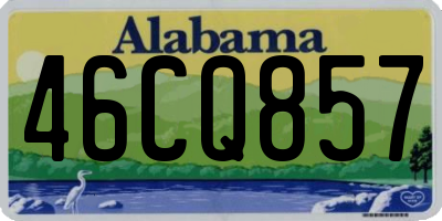 AL license plate 46CQ857