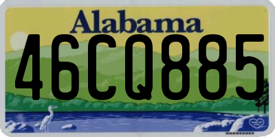 AL license plate 46CQ885