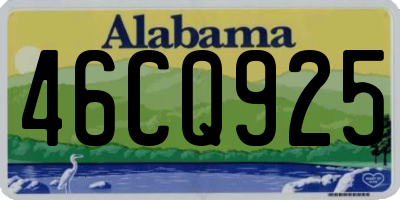 AL license plate 46CQ925
