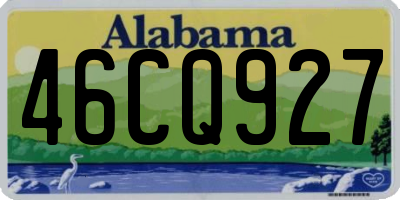 AL license plate 46CQ927