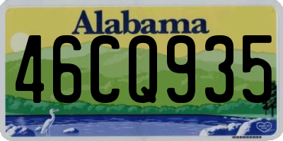 AL license plate 46CQ935