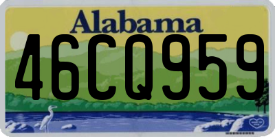 AL license plate 46CQ959