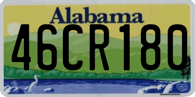 AL license plate 46CR180