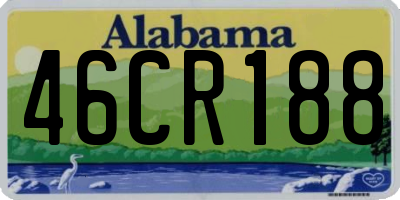 AL license plate 46CR188