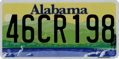 AL license plate 46CR198