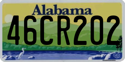 AL license plate 46CR202