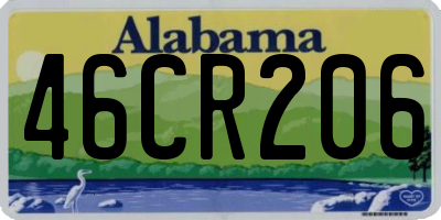 AL license plate 46CR206