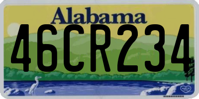 AL license plate 46CR234
