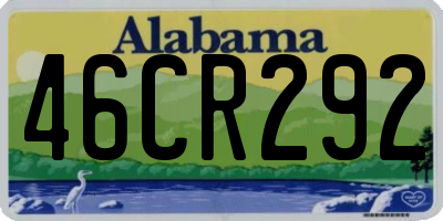 AL license plate 46CR292