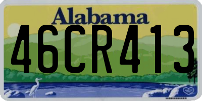 AL license plate 46CR413
