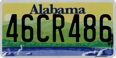 AL license plate 46CR486