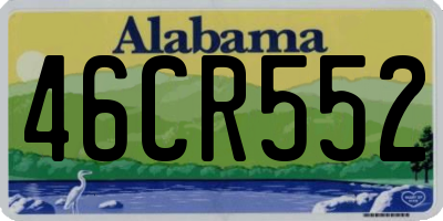 AL license plate 46CR552
