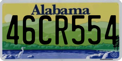 AL license plate 46CR554