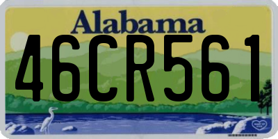 AL license plate 46CR561