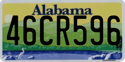 AL license plate 46CR596