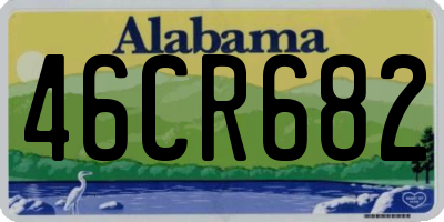 AL license plate 46CR682