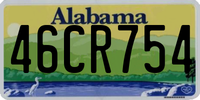 AL license plate 46CR754