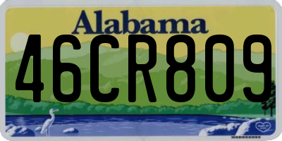 AL license plate 46CR809
