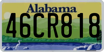 AL license plate 46CR818