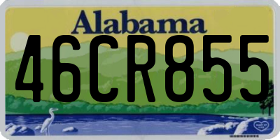 AL license plate 46CR855
