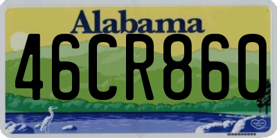 AL license plate 46CR860