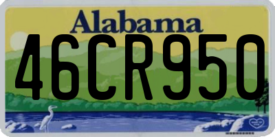 AL license plate 46CR950