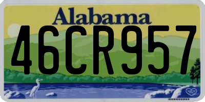 AL license plate 46CR957
